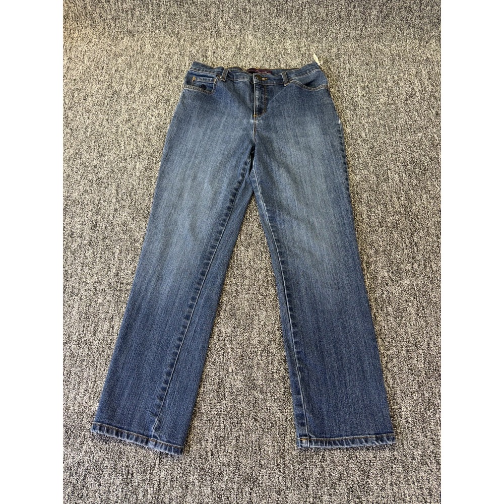 Gloria Vanderbilt Amanda Jeans Womens 8 Petite Blue Denim Cotton Stretch Outdoor